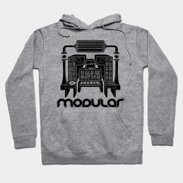 Modular Synthesizer Musician Hoodie by Mewzeek_T